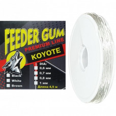 Фидергум Koyote Feeder Gum 4,5м 0,6 прозр (white)