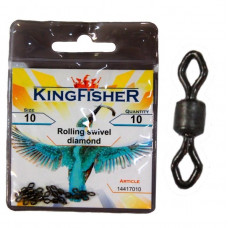 Вертлюг Kingfisher Rolling Swivel Diamond №10 10шт