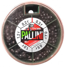 Набор грузов Pallini 80гр 0,2/0,3/0,4/0,5/1/1,2г мягк.свинец